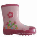 Rubber rain boots (children's fashion boots), 100% waterproof
